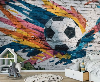 Vlies Fototapete Kinderzimmer Ball Weiß Bunt TAPETE XXL Mädchen Jungen