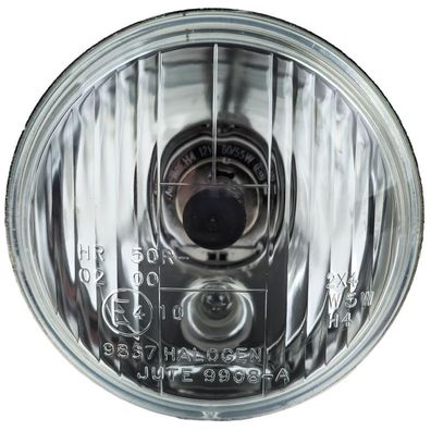 4" 10cm Scheinwerfer Einsatz H4 geriffelt E-geprüft 12V Motorrad universal