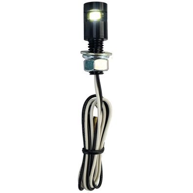 Motorrad LED Kennzeichenleuchte Beleuchtung Mini Schwarz Alu Universal