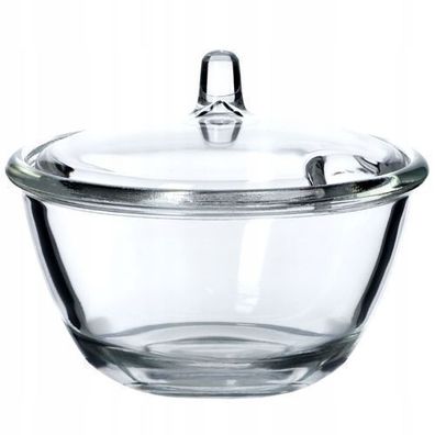 KADAX Zuckerdose Zuckerschale aus Glas Gewürzdose mit ergonomischem Deckel