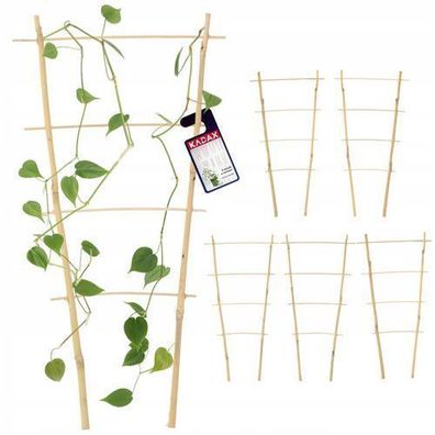 KADAX Bambusleiter, Stützleiter für Blumen, 10 x 43 cm, doppelt, 5 Stück