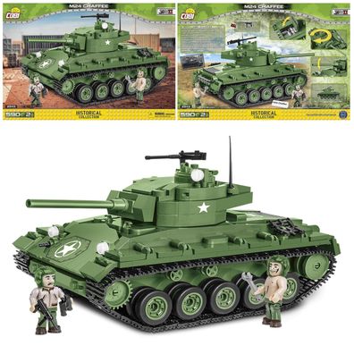COBI 2543 Historical Collection WW2 M24 Chaffee Leichtpanzer Klemmbaustein Set