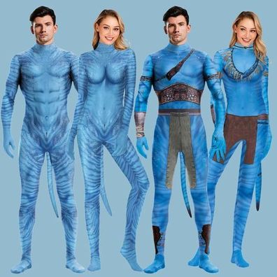 Avatar Cosplay Zentai Anzug Alien Bodysuit Halloween Outfit