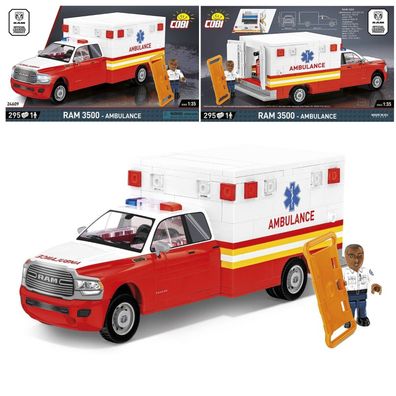 COBI 24609 RAM 3500 Ambulance Pickup (Maßstab 1:35) Klemmbaustein Set
