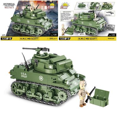 COBI 2279 Historical Collection WW2 H.M.C M8 Scott Haubitze Klemmbaustein Set