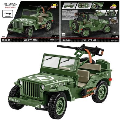 COBI 2805 Historical Collection WW2 Jeep Willys MB Klemmbaustein Set