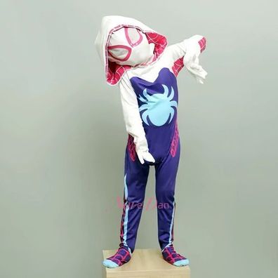 Gwen Stacy Cosplay Kostém Spiderman Bodysuit Kinder Halloween Outfit