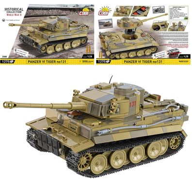 Cobi 2588 Historical Collection WW2 Panzer VI Tiger No.131 Klemmbaustein Set