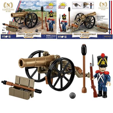 COBI 20093 Napoleonischen Kriege Französischer Artillerist mit Kanone