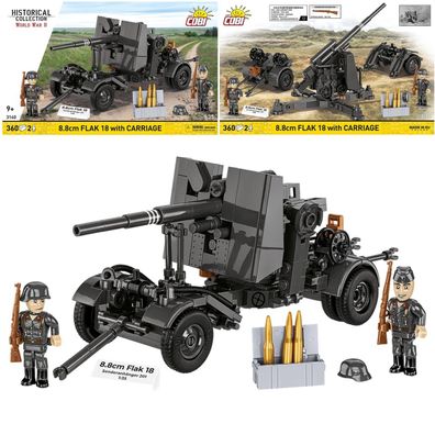 COBI 3140 Historical Collection WW2 8,8 cm Flak 18 mit Lafette (1:35)