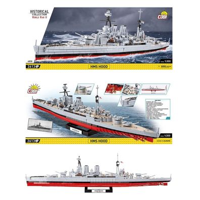 COBI 4830 Historical Collection WW2 Schlachtkreuzer HMS Hood Klemmbaustein Set
