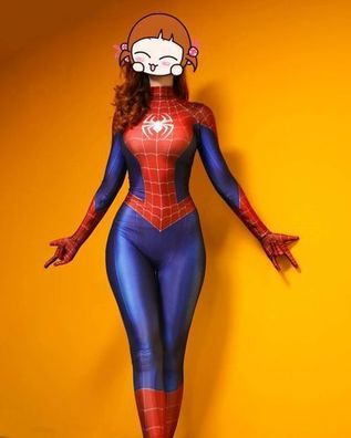 Spiderman Cosplay Kostém Damen Zentai Bodysuit Halloween Outfit
