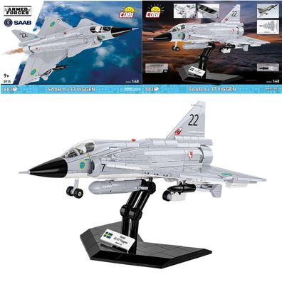 COBI 5915 Armed Forces Saab AJ 37 Viggen 1:48 Klemmbaustein Set