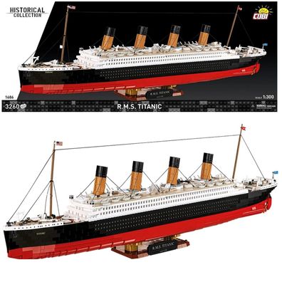 COBI 1686 R.M.S. Titanic Passagierschiff (Maßstab 1:300) Klemmbaustein Set