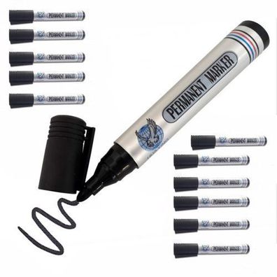 Rosfix Marker Set Schwarz – 12 Stück | 14 cm Länge, starke Pigmentierung