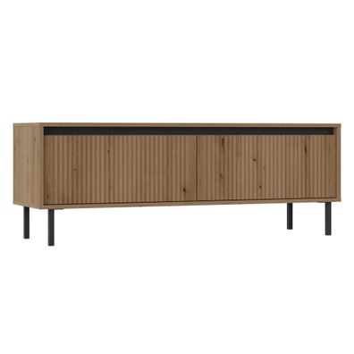 AX LIVING TV-Lowboard Bodrum TV-Schrank 2 Schubladen 140 cm Eiche Evoke