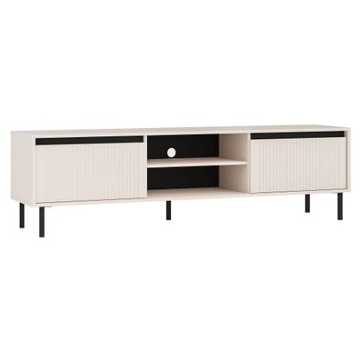 AX LIVING TV-Lowboard Bodrum TV-Schrank 2 Schubladen 178 cm Sandbeige