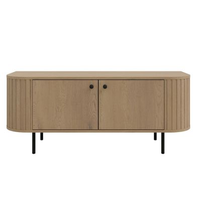 AX LIVING TV-Schrank Halay Eiche Cremona, 2 Türen Moderne Rillenstruktur 123 cm, mit