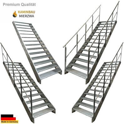 Wangentreppe Geländer 14 Stu. Verzinkt H:266cm