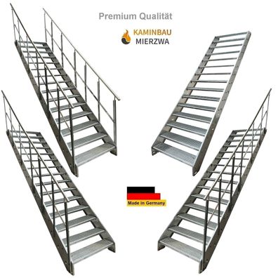 Wangentreppe Geländer 15 Stu. Verzinkt H:285cm