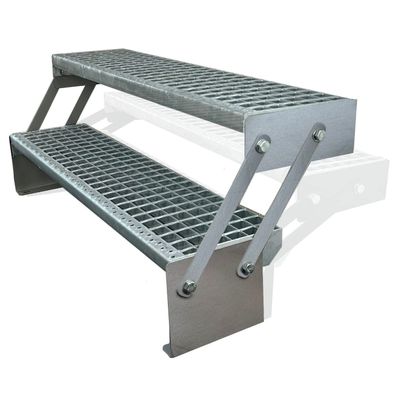 Treppe Verstellbar 2 Stu. Verzinkt H:30-43cm