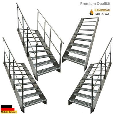 Wangentreppe Geländer 9 Stu. Verzinkt H:171cm