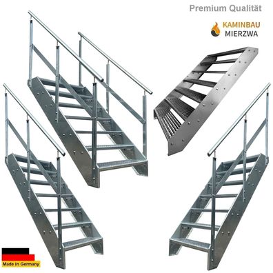Wangentreppe Geländer 7 Stu. Verzinkt H:133cm