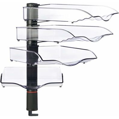 Novus Briefablageset CopySwinger A4 / B4 anthrazit-transparent 4 Fächer