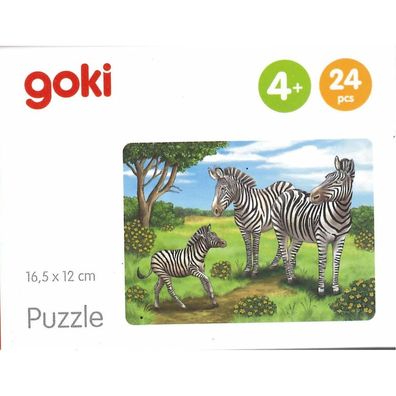 Goki Mini-Puzzle aus Holz - Wildtiere