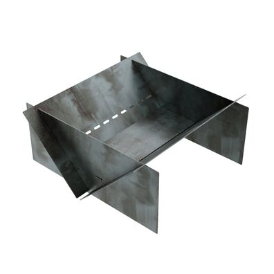 QLS Feuerschale 70x70 cm groß - Feuerstelle Stahl roh faltbar Outdoor Garten 11463