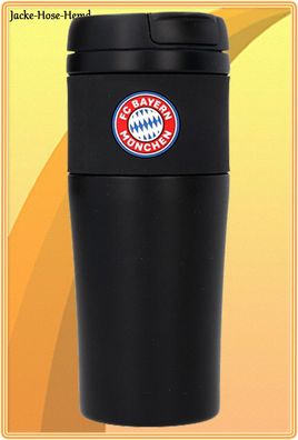 FC Bayern München Thermobecher Schwarz ca. 0,5 Liter Logo Becher warum kalt NEU