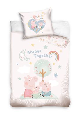 Peppa Pig Babybettwäsche Bettwäsche Schweinchen Peppa PP254015 100 x 135 cm
