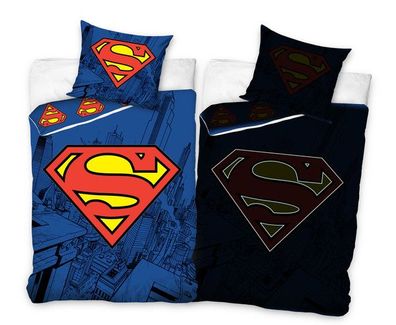 Superman Bettwäsche Glow in The Dark - Leuchteffekt SUP8001 135 x 200 cm