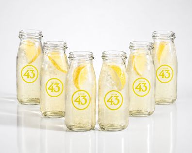 Licor 43 Milchflasche 6er Set - Cocktailgläser im Milchflaschen-Design für Likör