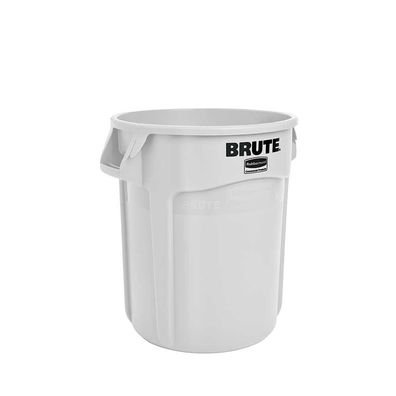 Kunststofftonne 76 Liter, ØxH 495x580 mm, weiß, lebensmittelecht, temperaturbeständig