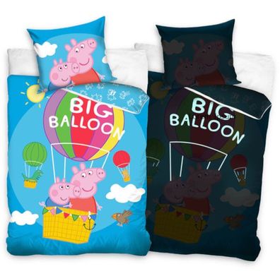 Peppa Pig Kinderbettwäsche Bettwäsche Schweinchen Peppa PP211018 135 x 200 cm