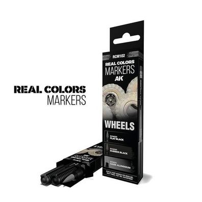 AK Interactive Colors Markers Set 5568339132 Wheels RCM102 Colors Set
