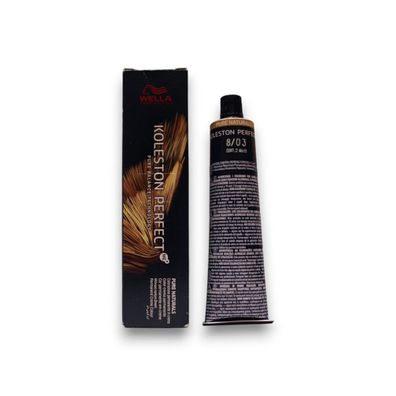 Koleston Perfect Me+ Permanentes Haarfärbemittel 8/03 Hellblond Natürlich Golden 60ml