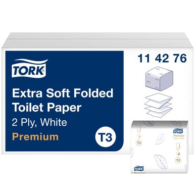 Tork T3 Einzelblatt Toilettenpapier 2-lagig weiß 30x252 Blatt 7560