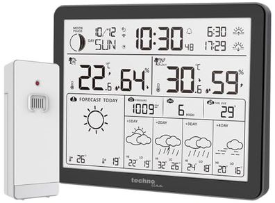 Technoline WD3000 Wetterstation mit 4-Tage-Vorhersage und App