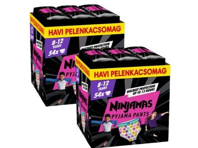 Pampers Ninjamas Pyjamahosen Monatswindelpaket 27-43kg XL 8 - Herz (108 Stück)