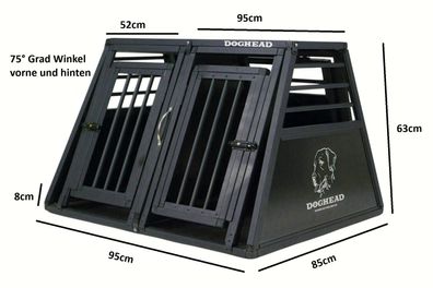 Doghead - Hundetransportbox Alu 95x85x63 PRO - Neu - Hundebox Hundekäfig Transportbox