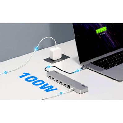 ATEN UH3240 11-in-1 USB-C Multiport Dock mit Power Passthrough, USB PD 3.0
