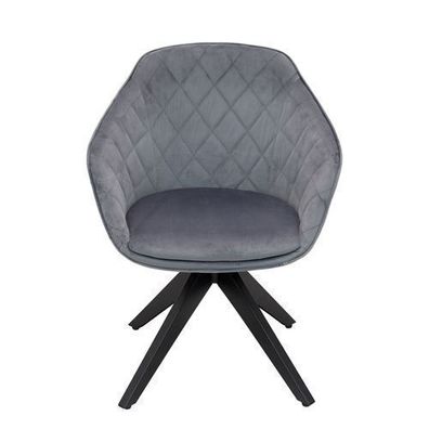 Playboy - Drehstuhl "AMANDA", gepolsterter Sitz und Rücken, Diamond-Stitching, Grau