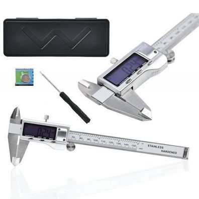 Rosfix Elektronischer Messschieber 150 mm – LCD, 0.01 mm Genauigkeit | Stahl