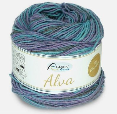 150g Rellana Alva - Farbverlaufsgarn mit Wolle blau-flieder