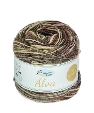 150g Rellana Alva - Farbverlaufsgarn mit Wolle braun multicolour