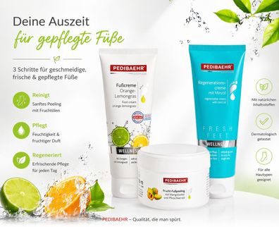 Pedibaehr Fußpflege Set - Wellness & Pflege (3-teilig) - Neu