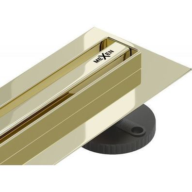 Mexen Flat 360° Slim linearer Duschablauf 110 cm, Gold - 1541110