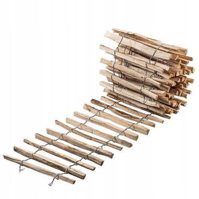KADAX Zaun aus Hasel, Staketenzaun aus Haselnuss, Gartenzaun, 4-6cm, 50x500cm